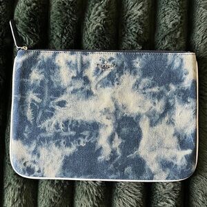 Kate Spade Denim Blue Tie-Dye Clutch